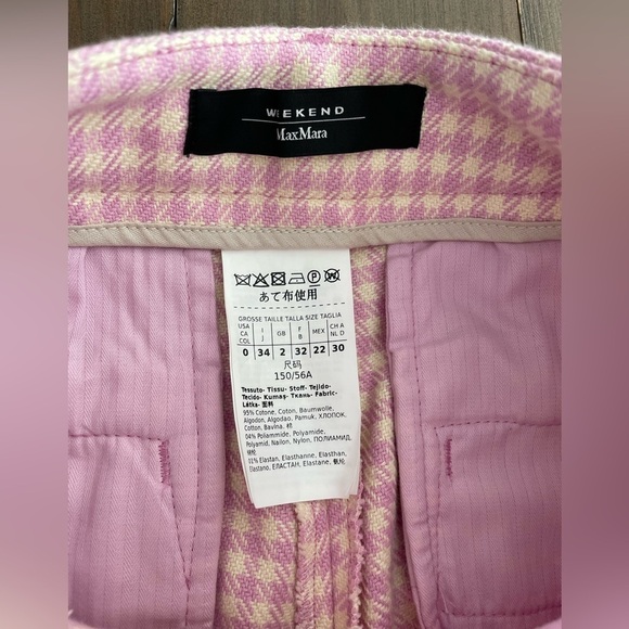 NWT Weekend Max Mara houndstooth tailored trouser pants - Picture 4 of 7